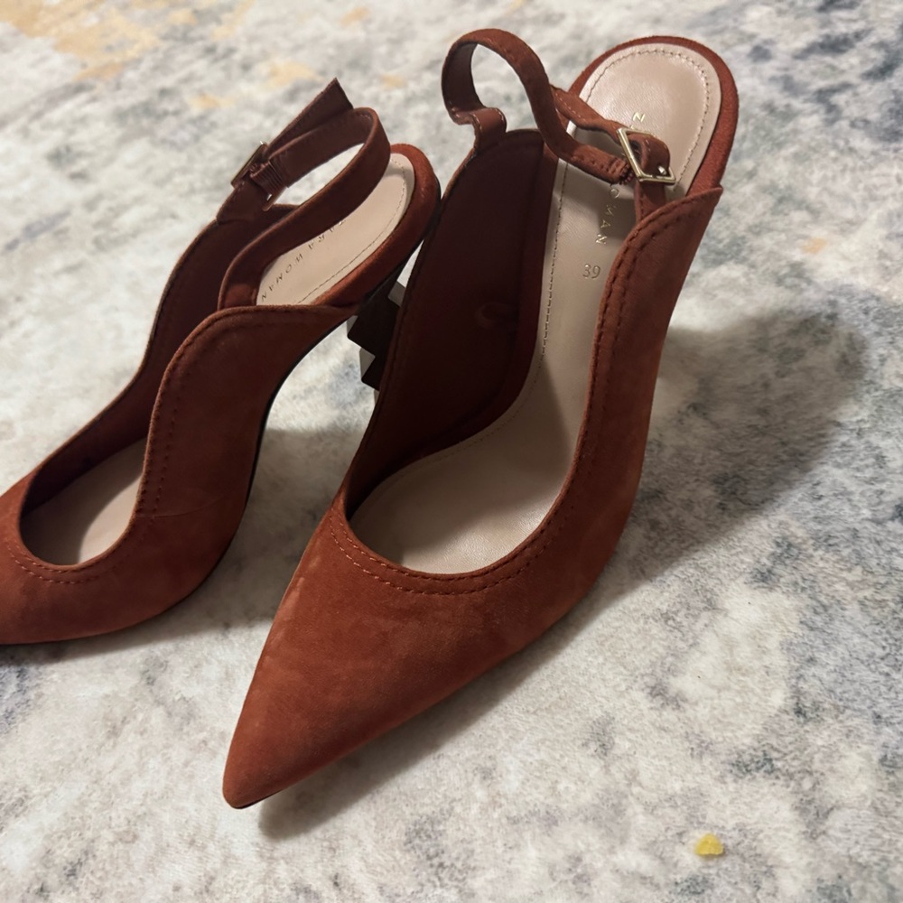 Elegant Brown Slingback Heels
